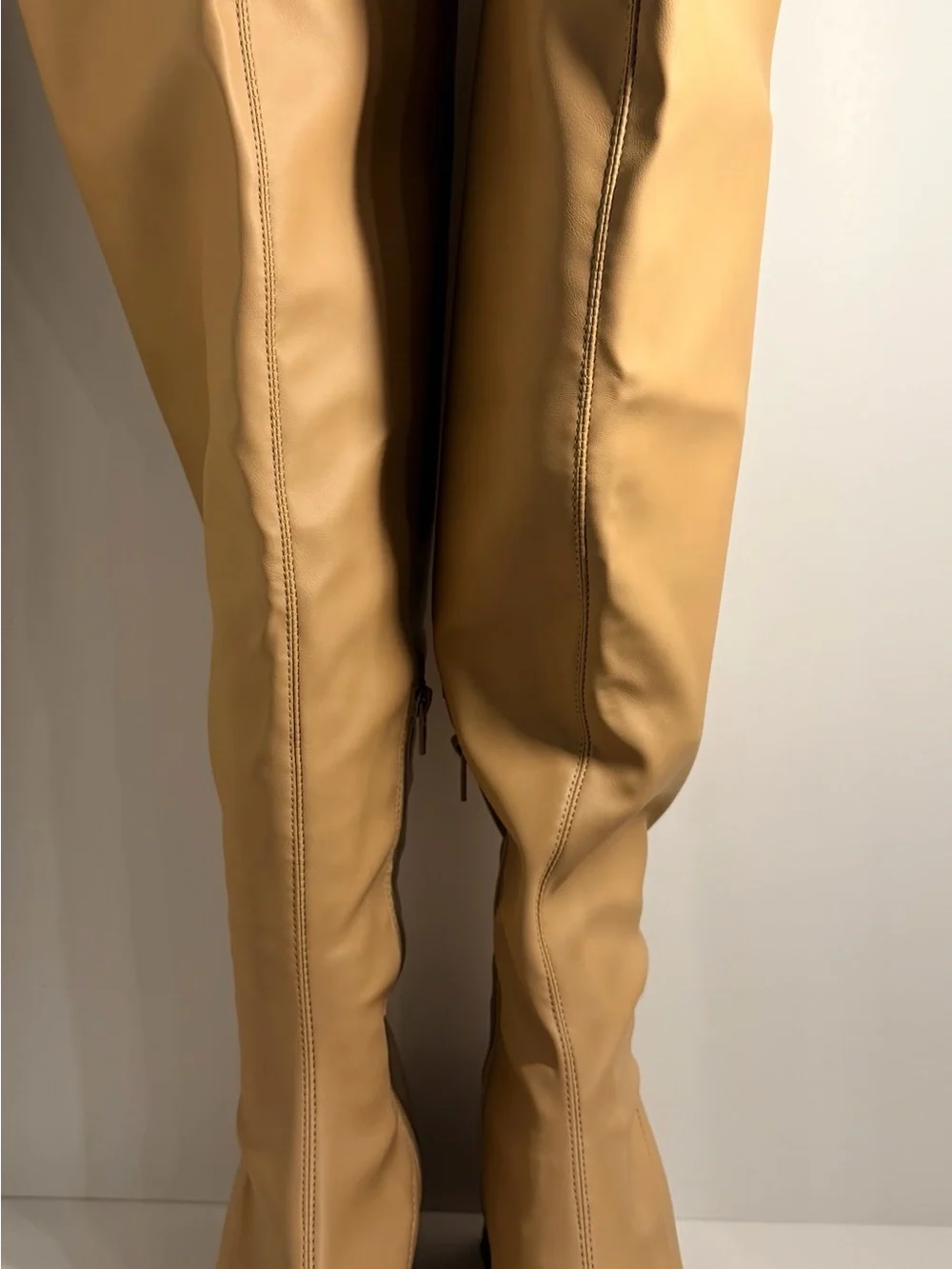 Journee Collection Melika Tan Over Knee Boots 8.5 Extra Wide Calf New